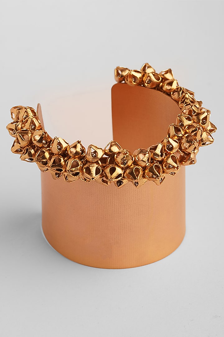 Gold Plated Ghungroo Cuff by Suhani Pittie at Pernia's Pop Up Shop