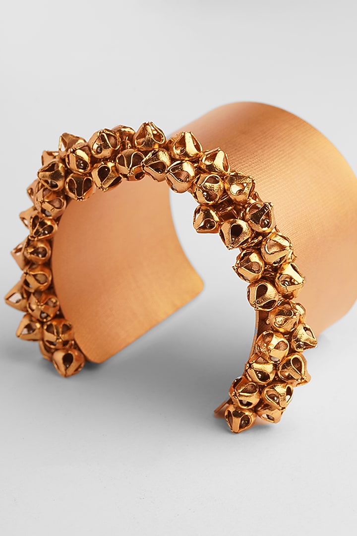 Gold Plated Ghungroo Cuff by Suhani Pittie at Pernia's Pop Up Shop