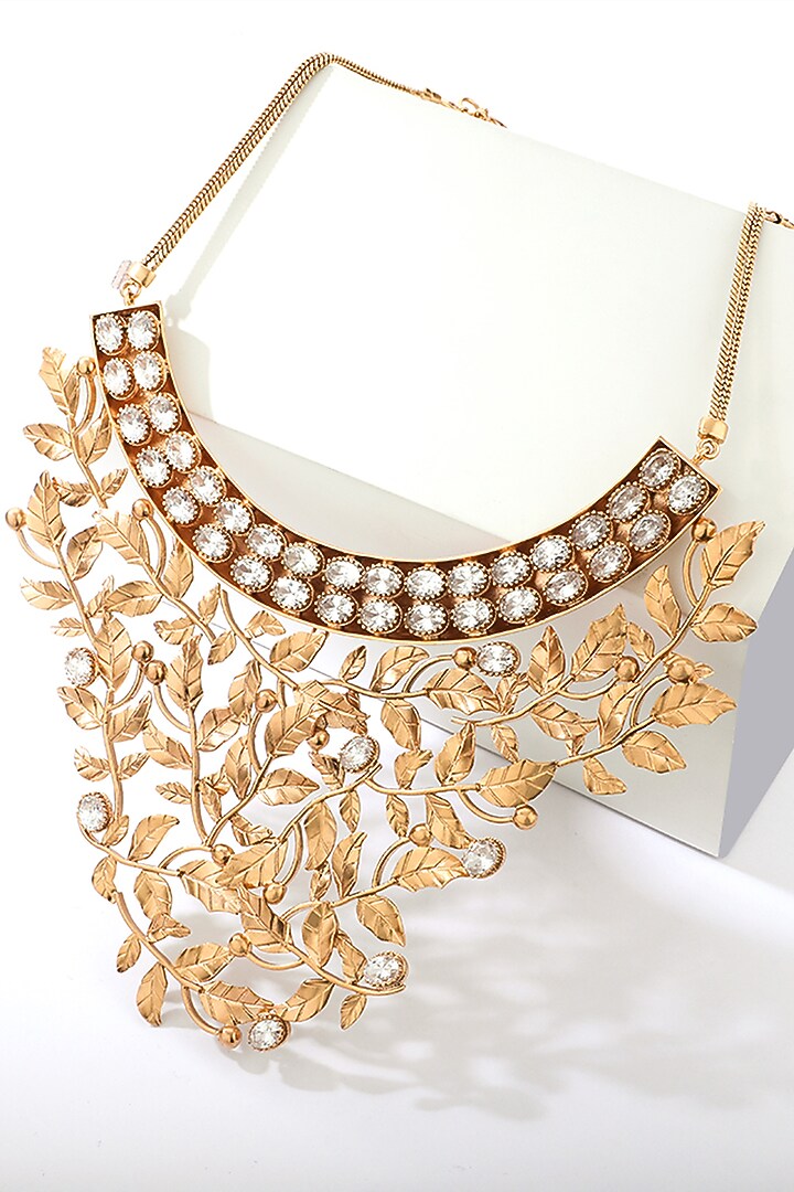 Gold Plated Copper Choker necklace by Suhani Pittie at Pernia's Pop Up Shop