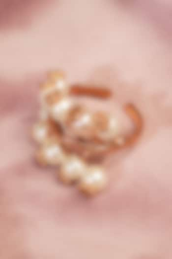 Gold Plated Pearl Cuff by Suhani Pittie at Pernia's Pop Up Shop