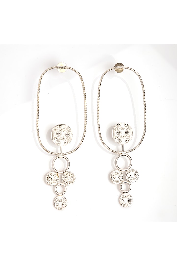 White Finish Earrings In Copper by Suhani Pittie at Pernia's Pop Up Shop