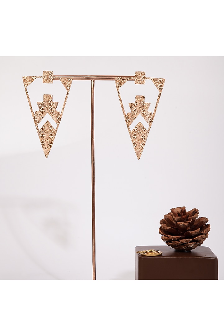 Gold Plated Handmade Dangler Earrings by Suhani Pittie at Pernia's Pop Up Shop