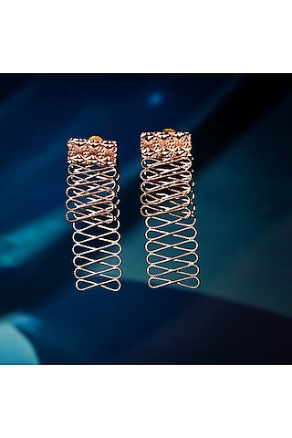 Two Tone Plated Handmade Stud Earrings by Suhani Pittie
