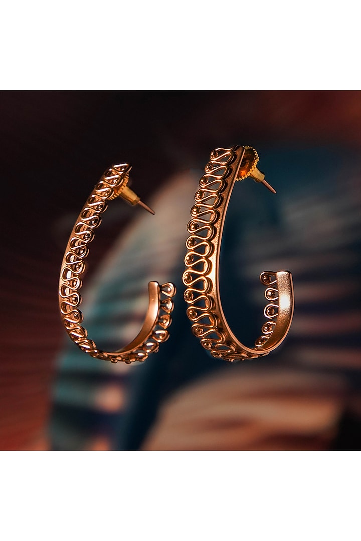 Gold Plated Handmade Earrings by Suhani Pittie at Pernia's Pop Up Shop