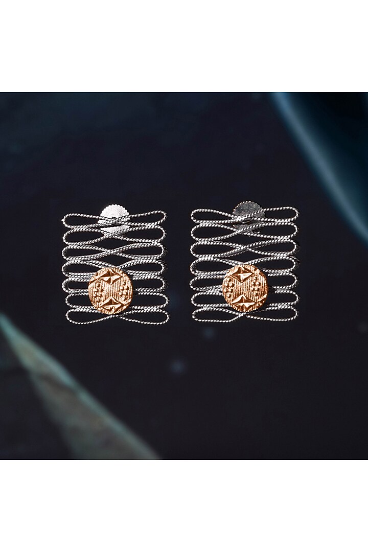 Two Tone Plated Handmade Earrings by Suhani Pittie at Pernia's Pop Up Shop