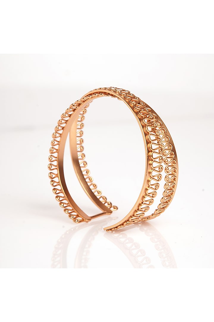 Gold Plated Handmade Cuff by Suhani Pittie at Pernia's Pop Up Shop