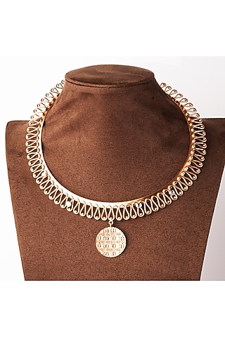 Gold Plated Handmade Necklace by Suhani Pittie