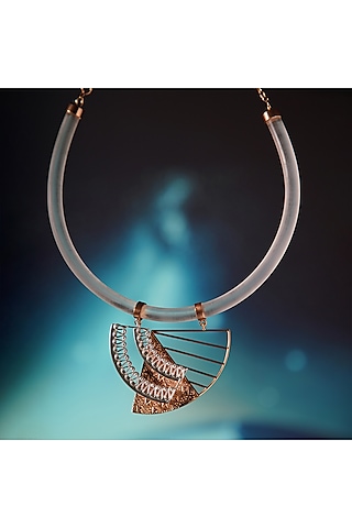 Two Tone Finish Necklace In Copper by Suhani Pittie