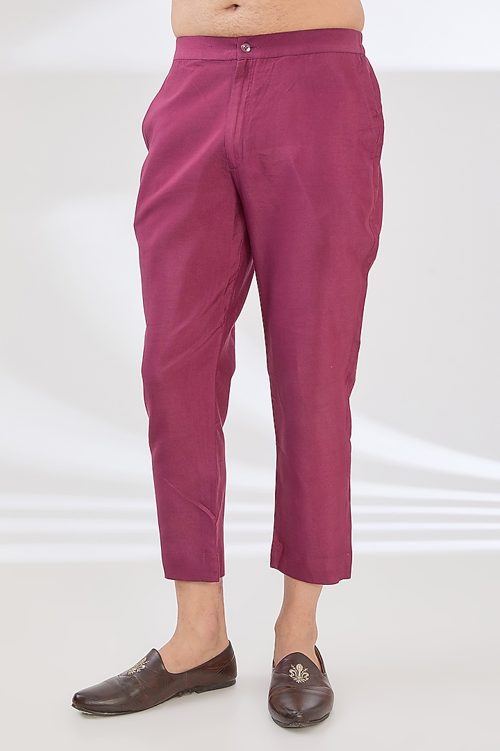 Wine Brocade Kurta Set by Sulakshna Jasra at Pernia's Pop Up Shop