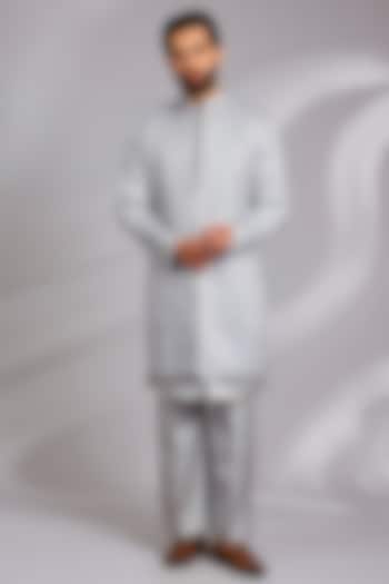 Pista Green Tissue Threadwork Indo-Western Set by Sulakshna Jasra at Pernia's Pop Up Shop