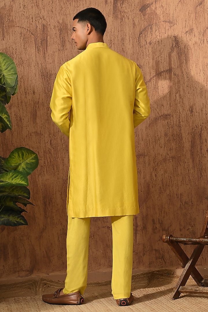 Green Chanderi Embroidered Kurta Set by Sulakshna Jasra at Pernia's Pop Up Shop