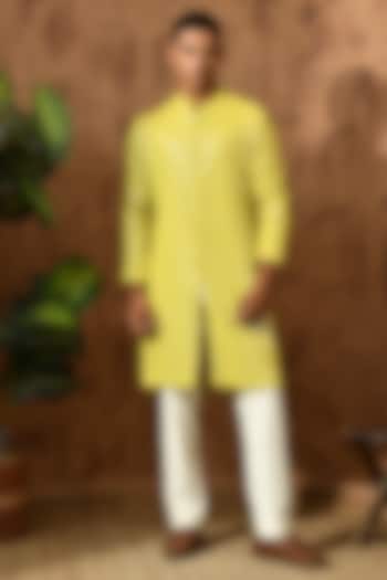 Green Georgette Sequins Work Kurta Set by Sulakshna Jasra at Pernia's Pop Up Shop