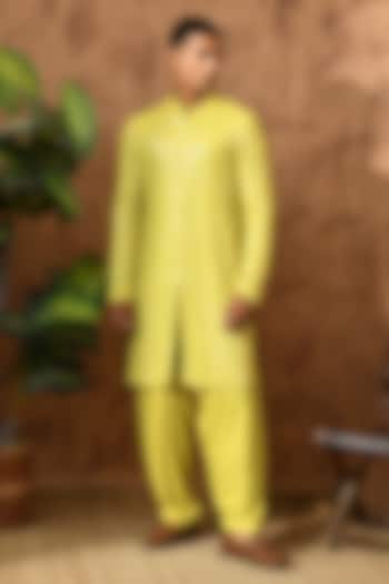 Green Georgette Sequins Work Kurta Set by Sulakshna Jasra at Pernia's Pop Up Shop