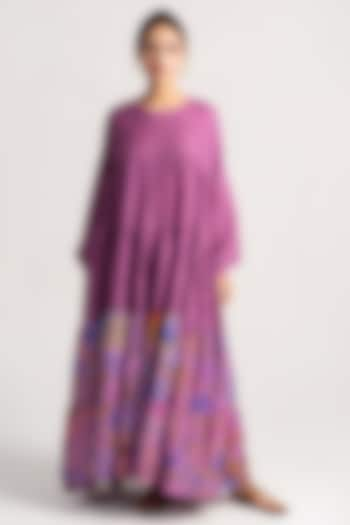 Amethyst Sacred Purple Silk Maxi Dress by SUKETDHIR at Pernia's Pop Up Shop