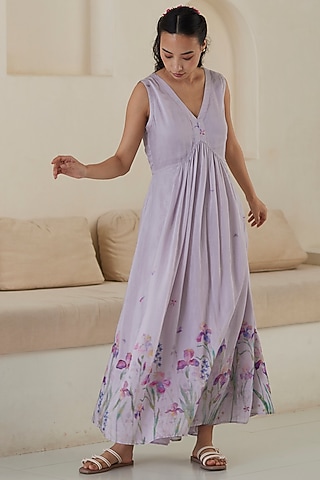 pastel smock dress Pastel Blue plus ditsy drop hem smock dress