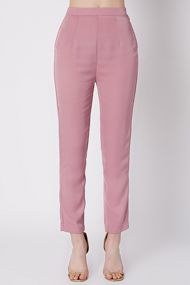 Dusty Pink Embroidered Jacket Set by Supria Munjal at Pernia's Pop Up Shop