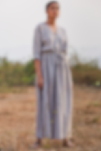 Grey Striped Maxi Dress by The Summer House