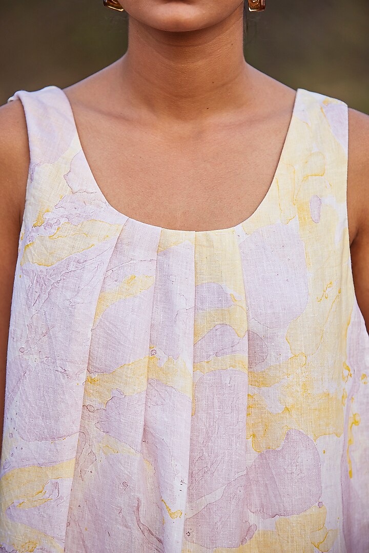 Off-White Linen Midi Summer Dress by The Summer House at Pernia's Pop Up Shop