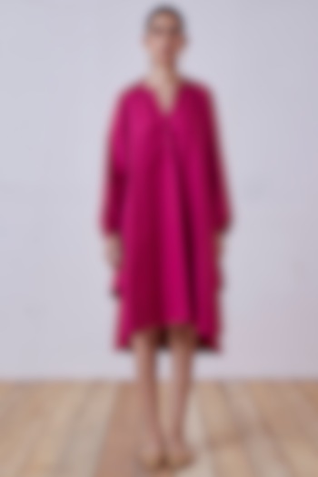 Pink Organic Cotton Cambric A-line Summer Dress by The Summer House at Pernia's Pop Up Shop