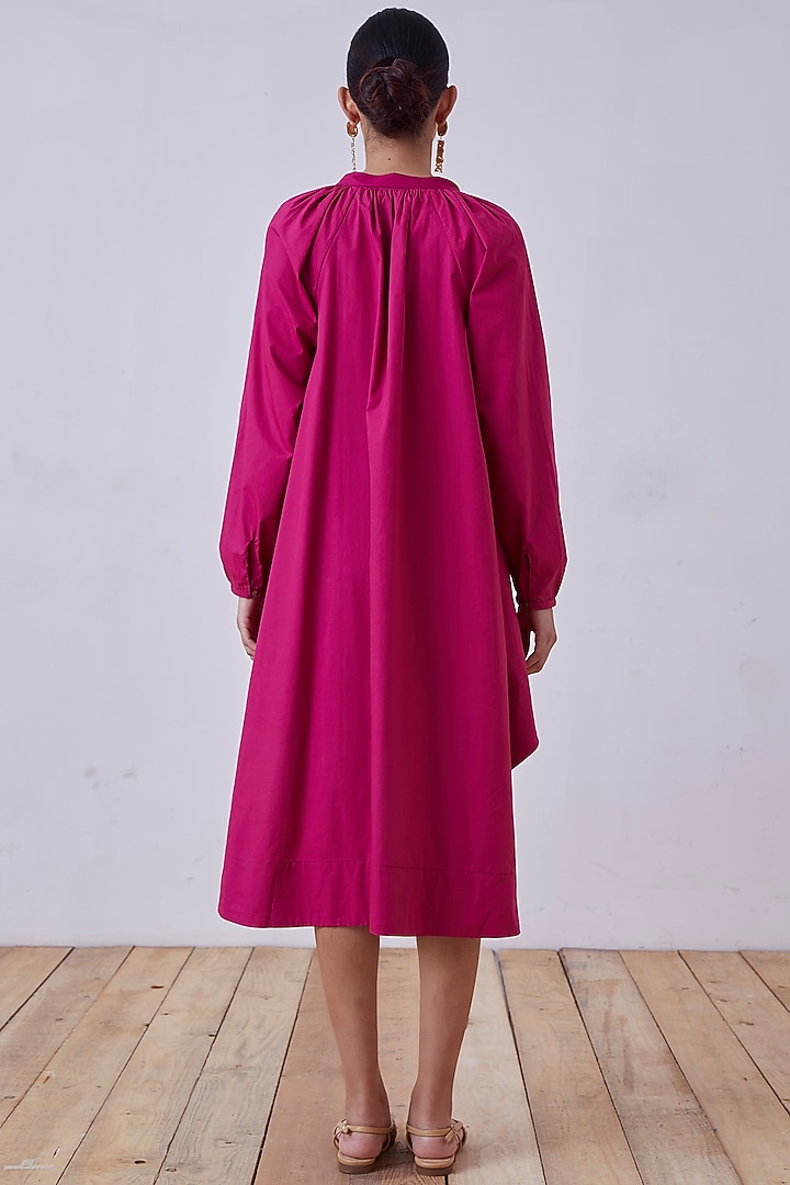 Pink Organic Cotton Cambric A-line Summer Dress by The Summer House at Pernia's Pop Up Shop