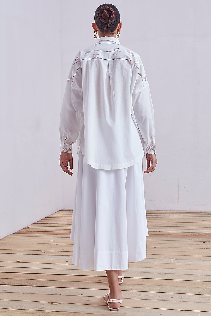 Red & White Pure Cotton Shirt by The Summer House at Pernia's Pop Up Shop