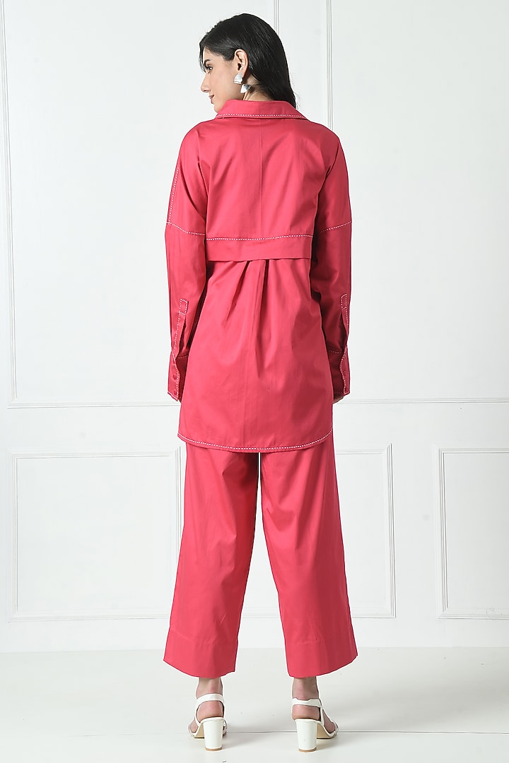 Pink Cotton Co-Ord Set by Sunanta Madaan at Pernia's Pop Up Shop