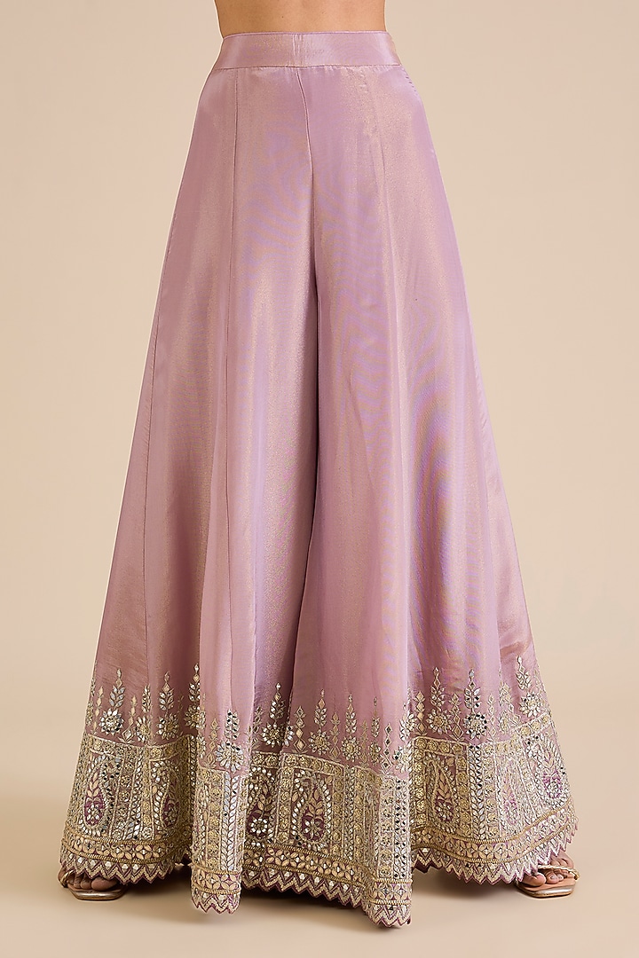 Purple Tissue Wedding Sharara Set by Suhino at Pernia's Pop Up Shop