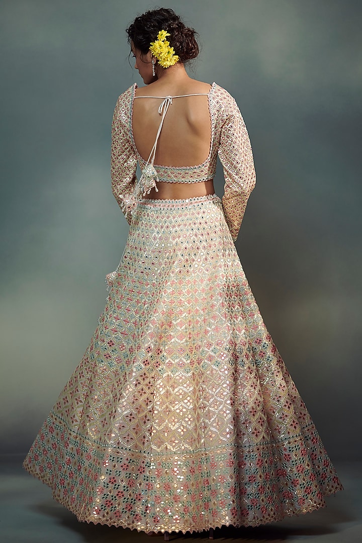 Lavender Embroidered Wedding Lehenga Set by Suhino at Pernia's Pop Up Shop