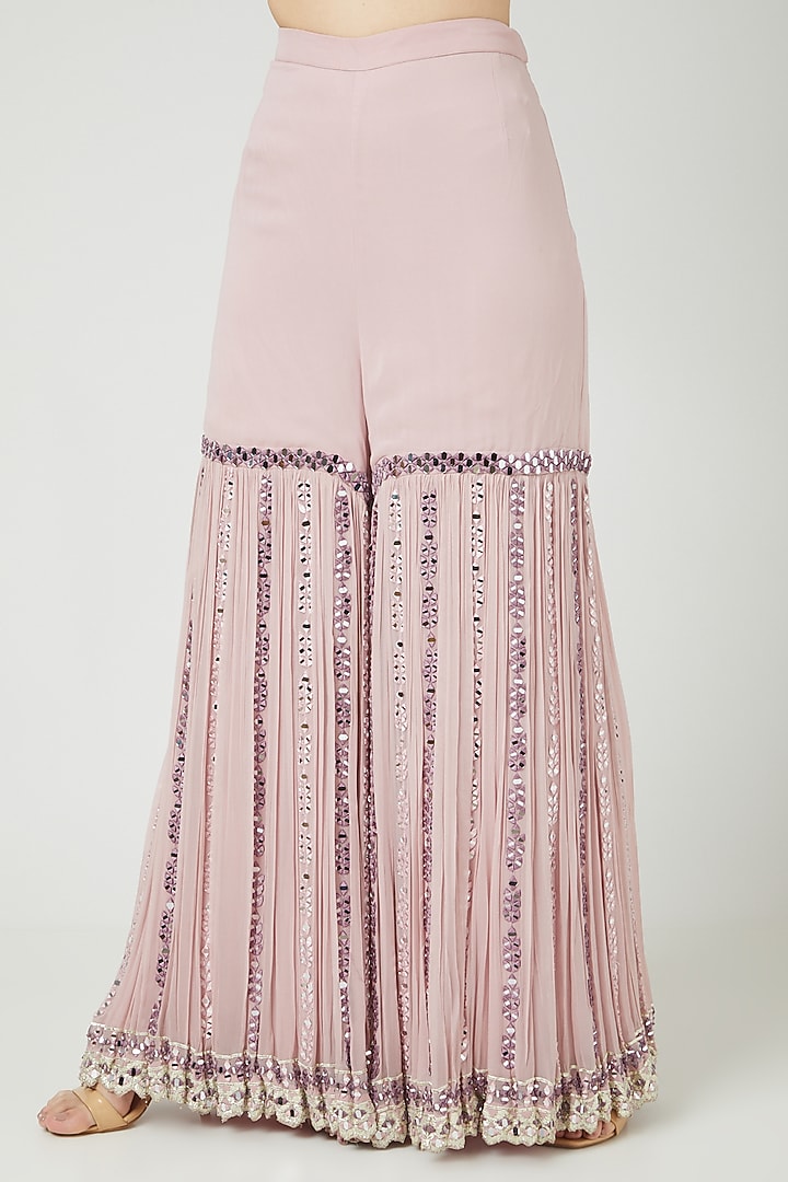 Lilac Embroidered Gharara Set by Suhino at Pernia's Pop Up Shop