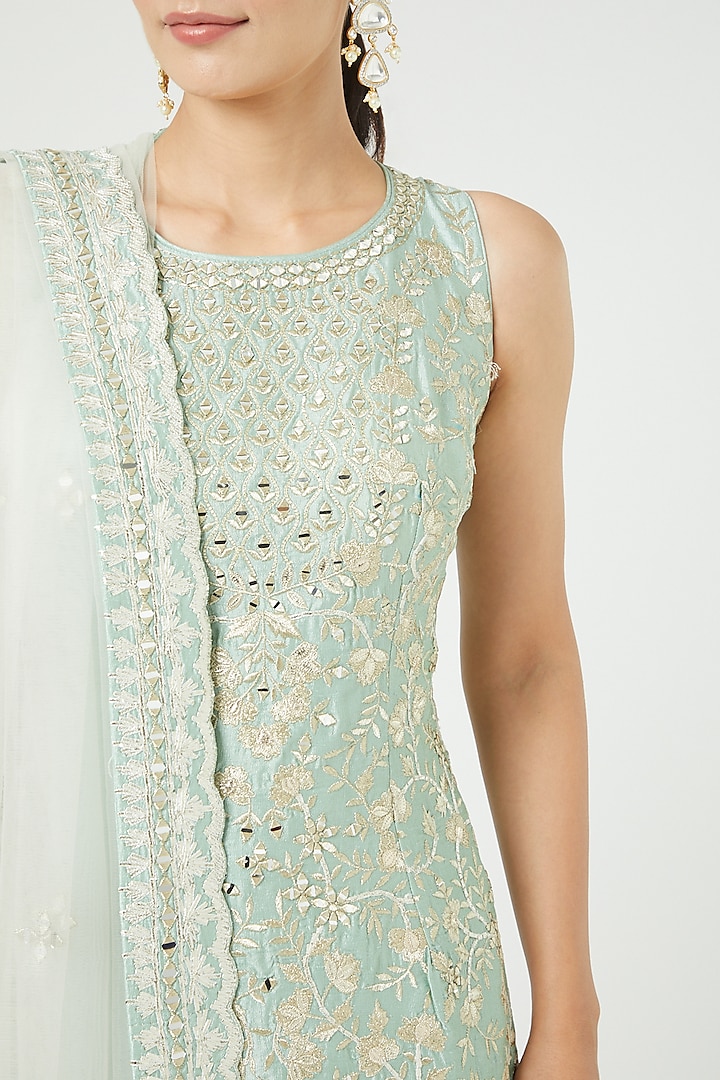 White Slub Silk Gharara Set by Suhino at Pernia's Pop Up Shop