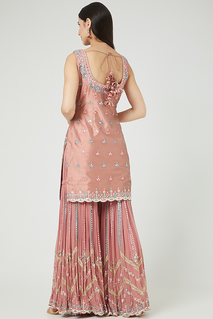 Copper Embroidered Gharara Set by Suhino at Pernia's Pop Up Shop