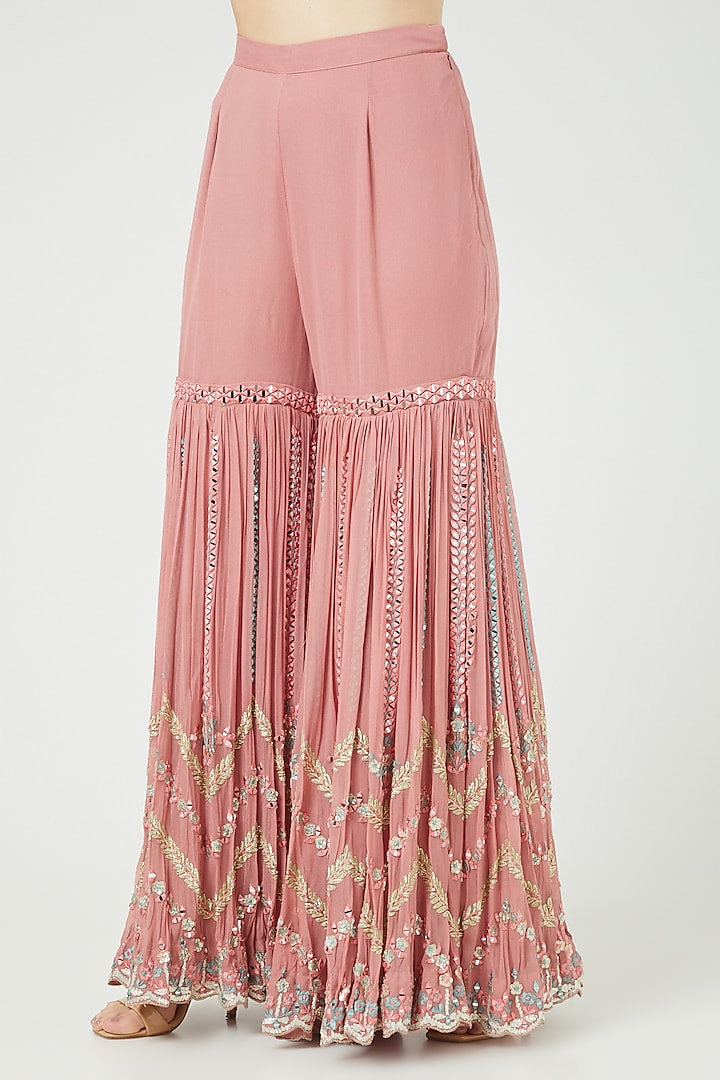 Copper Embroidered Gharara Set by Suhino at Pernia's Pop Up Shop