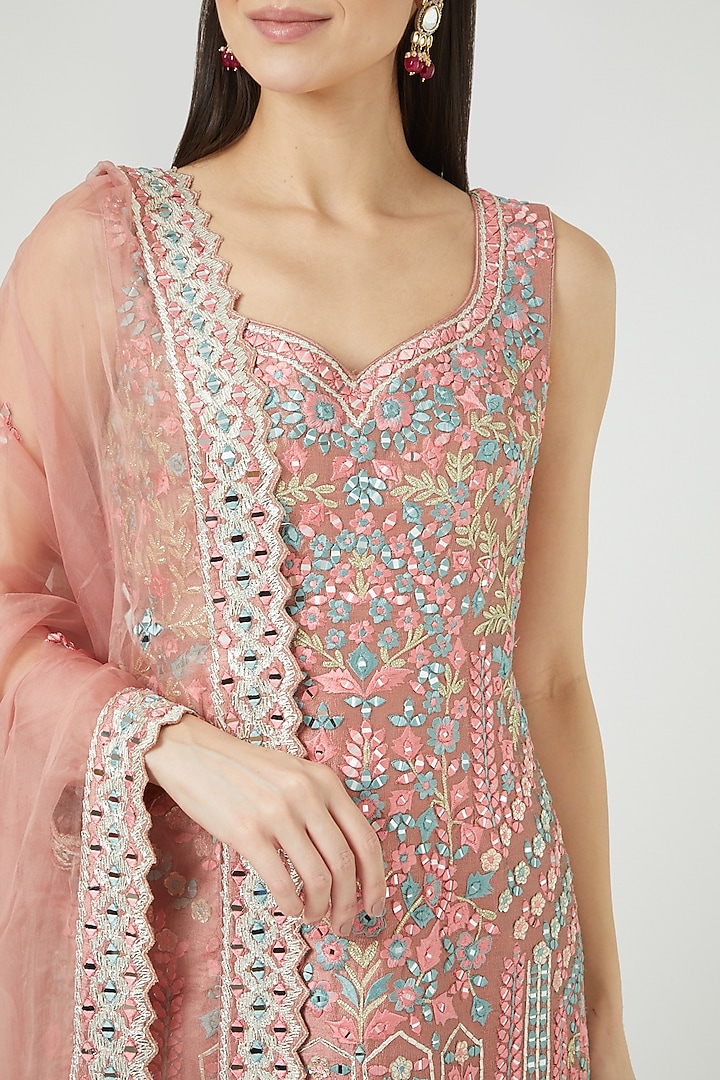 Copper Embroidered Gharara Set by Suhino at Pernia's Pop Up Shop