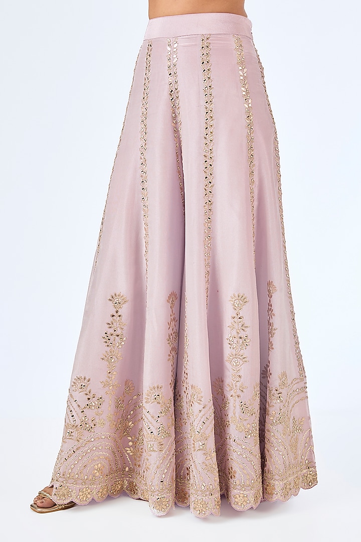 Lavender Tissue Gota Embroidered Wedding Sharara Set by Suhino at Pernia's Pop Up Shop