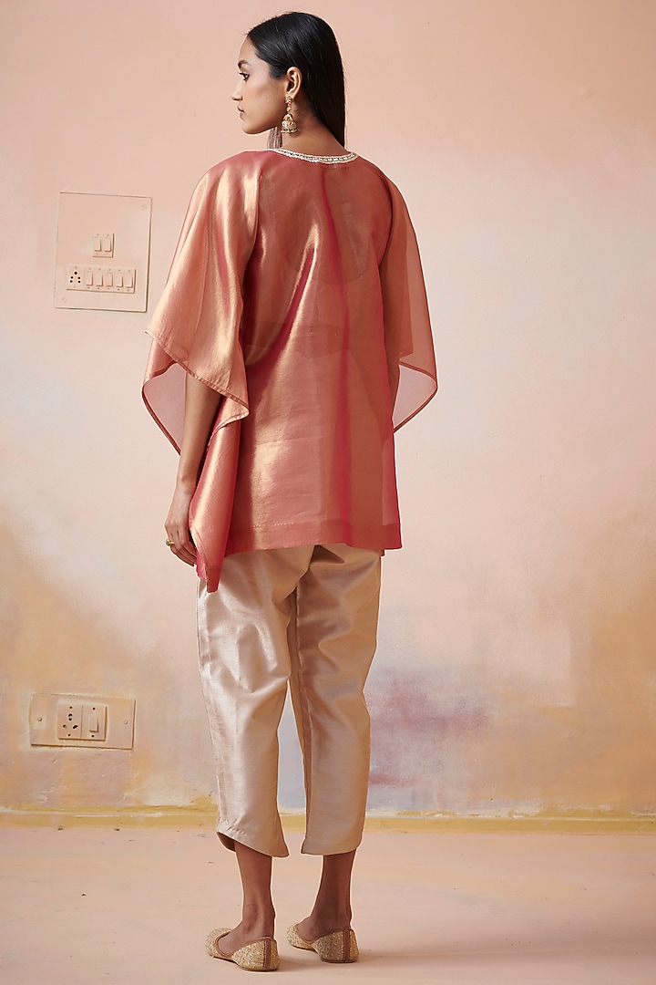 Rust Embroidered Kaftan Set by Suhino at Pernia's Pop Up Shop