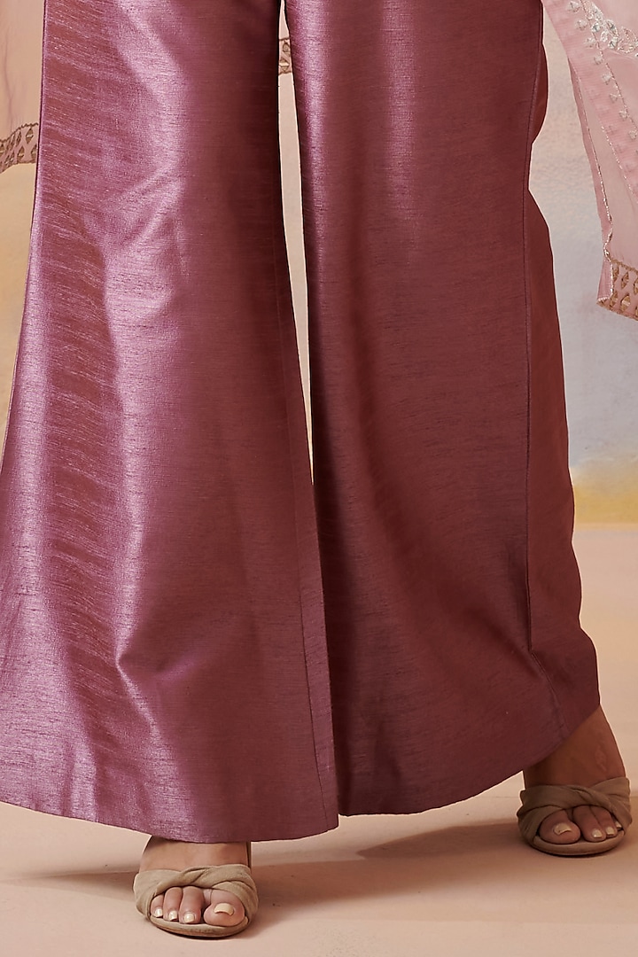 Plum & Pink Embroidered Kurta Set by Suhino at Pernia's Pop Up Shop