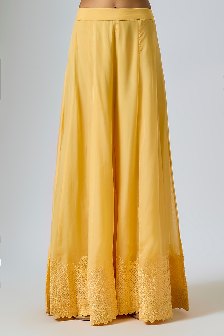 Yellow Organza Dori Work Wedding Sharara Set by Suhino at Pernia's Pop Up Shop