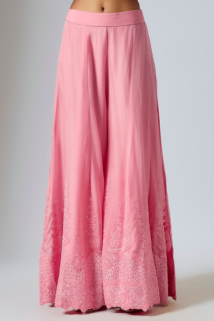 Pink Organza Dori Work Wedding Sharara Set by Suhino at Pernia's Pop Up Shop