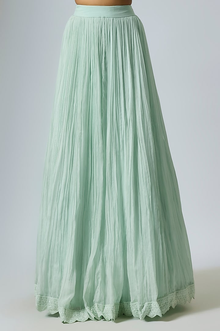 Aqua Organza Dori Work Wedding Anarkali Set by Suhino at Pernia's Pop Up Shop