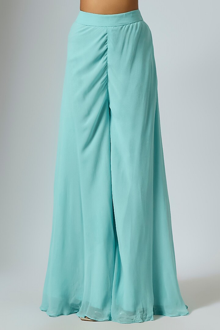 Blue Organza Dori Work Cape Set by Suhino at Pernia's Pop Up Shop