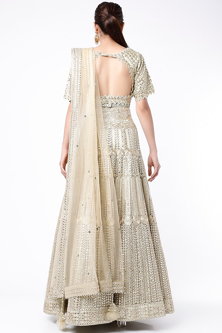 Lime Embroidered Wedding Lehenga Set by Suhino at Pernia's Pop Up Shop
