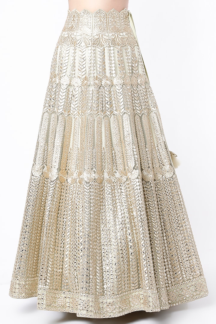 Lime Embroidered Wedding Lehenga Set by Suhino at Pernia's Pop Up Shop