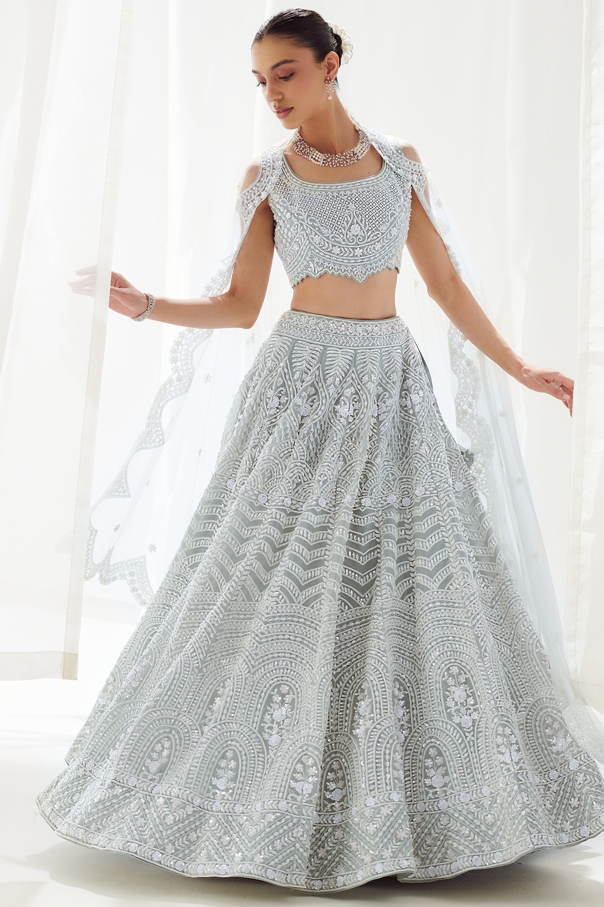 Buy Grey Lehenga Choli Sets for Women by ZEEL CLOTHING Online | Ajio.com