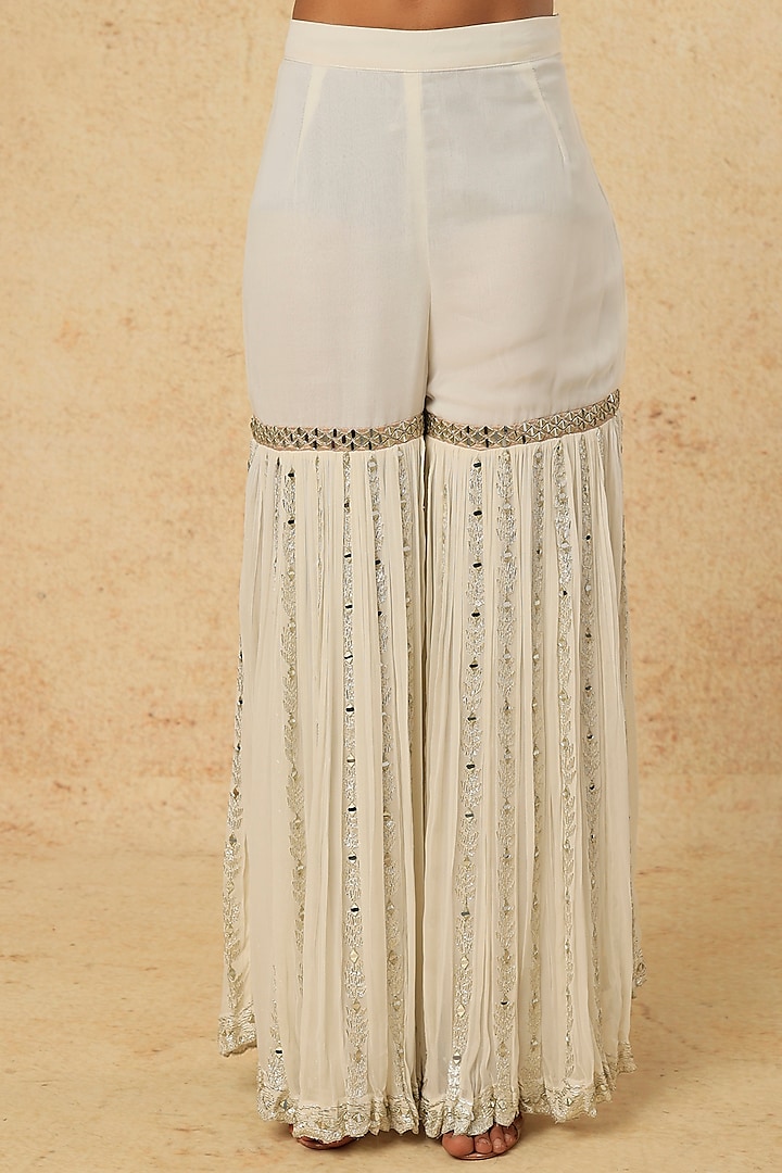 Champagne Gold Embroidered Gharara Set by Suhino at Pernia's Pop Up Shop