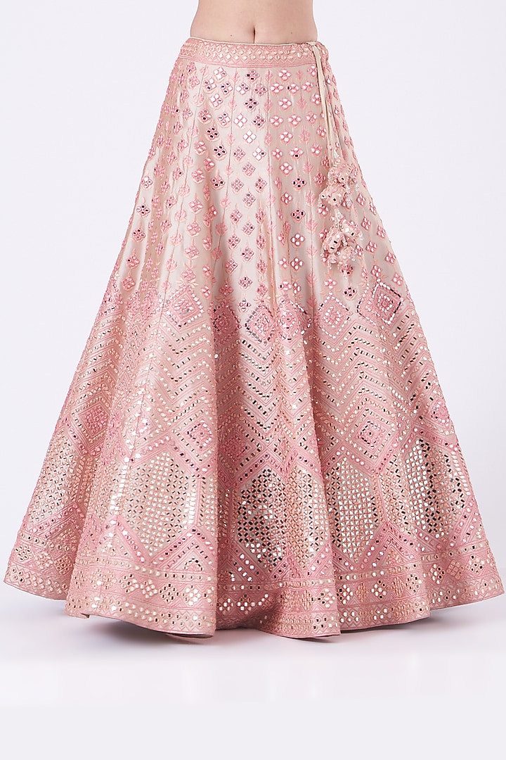 Pink Embroidered Wedding Lehenga Set by Suhino at Pernia's Pop Up Shop