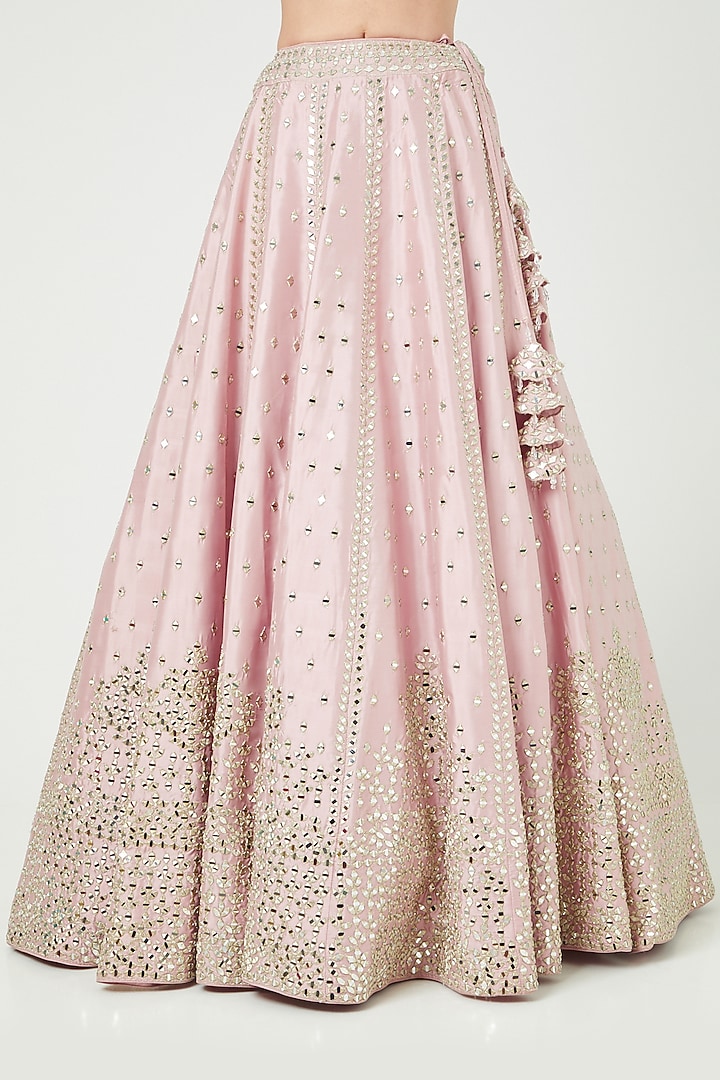 Pink Embroidered Wedding Lehenga Set by Suhino at Pernia's Pop Up Shop