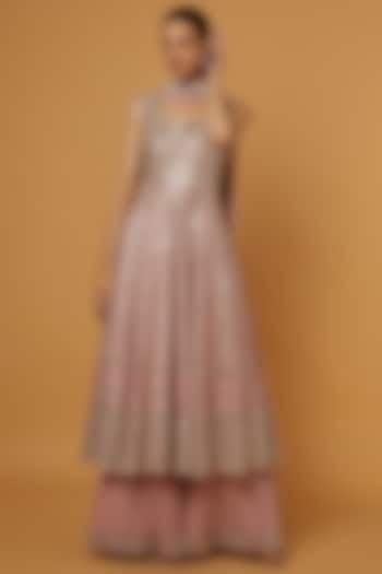 Pink Embroidered Wedding Anarkali Set  by Suhino at Pernia's Pop Up Shop