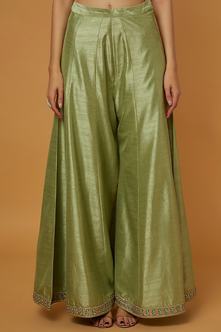 Pista Green Embroidered Wedding Anarkali Set by Suhino at Pernia's Pop Up Shop