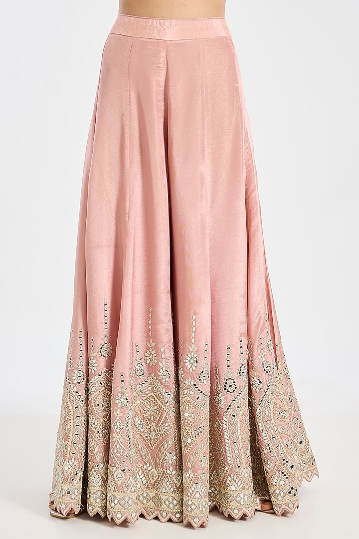 Pink Tissue Embroidered Wedding Sharara Set by Suhino at Pernia's Pop Up Shop