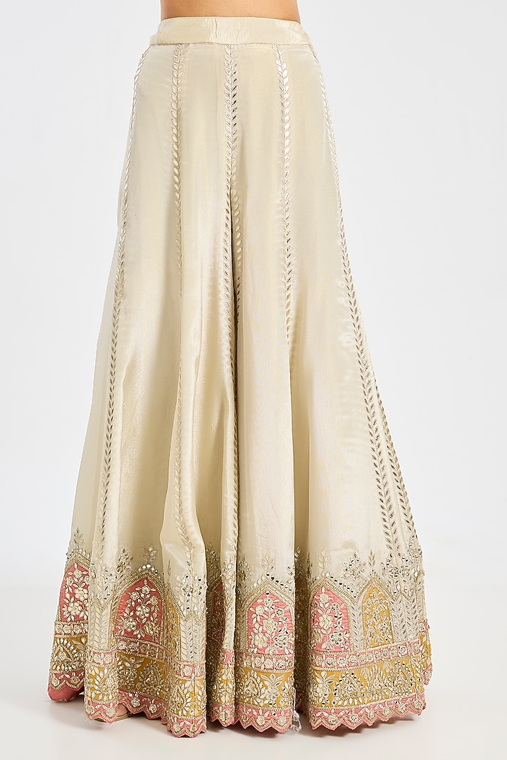 Yellow Tissue Embroidered Wedding Sharara Set by Suhino at Pernia's Pop Up Shop